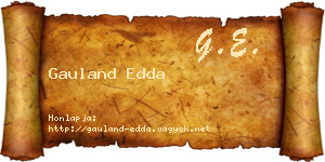 Gauland Edda névjegykártya